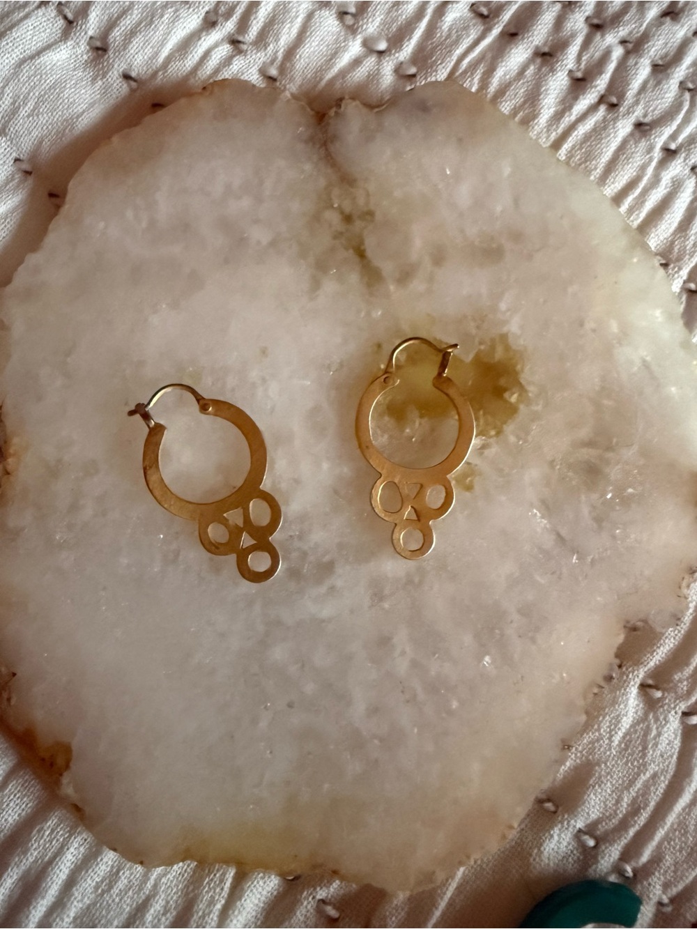 Noonday Gold Bubble Drop Hoop Earrings - Women Jewelry